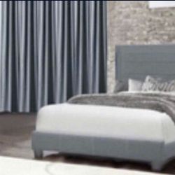 MODERN   Queen Size Gray  Four Piece Bedroom Set. Mattress sold separately 
