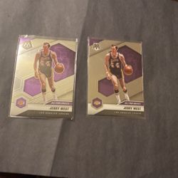 Jerry West 2 Card Lot 2020-21 Mosaic #293