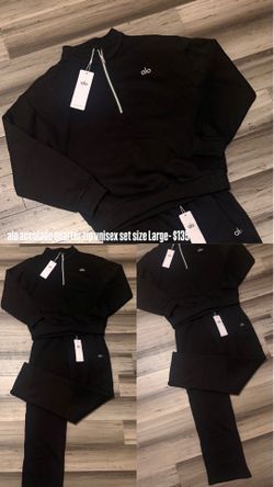 Size Large ) alo quarter zip set