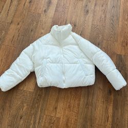 White Puffer Jacket (Never Worn)