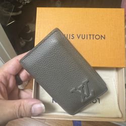 LOUIS VUITTON M81731 Pocket Organizer (DARK GREY) AUTHENTIC