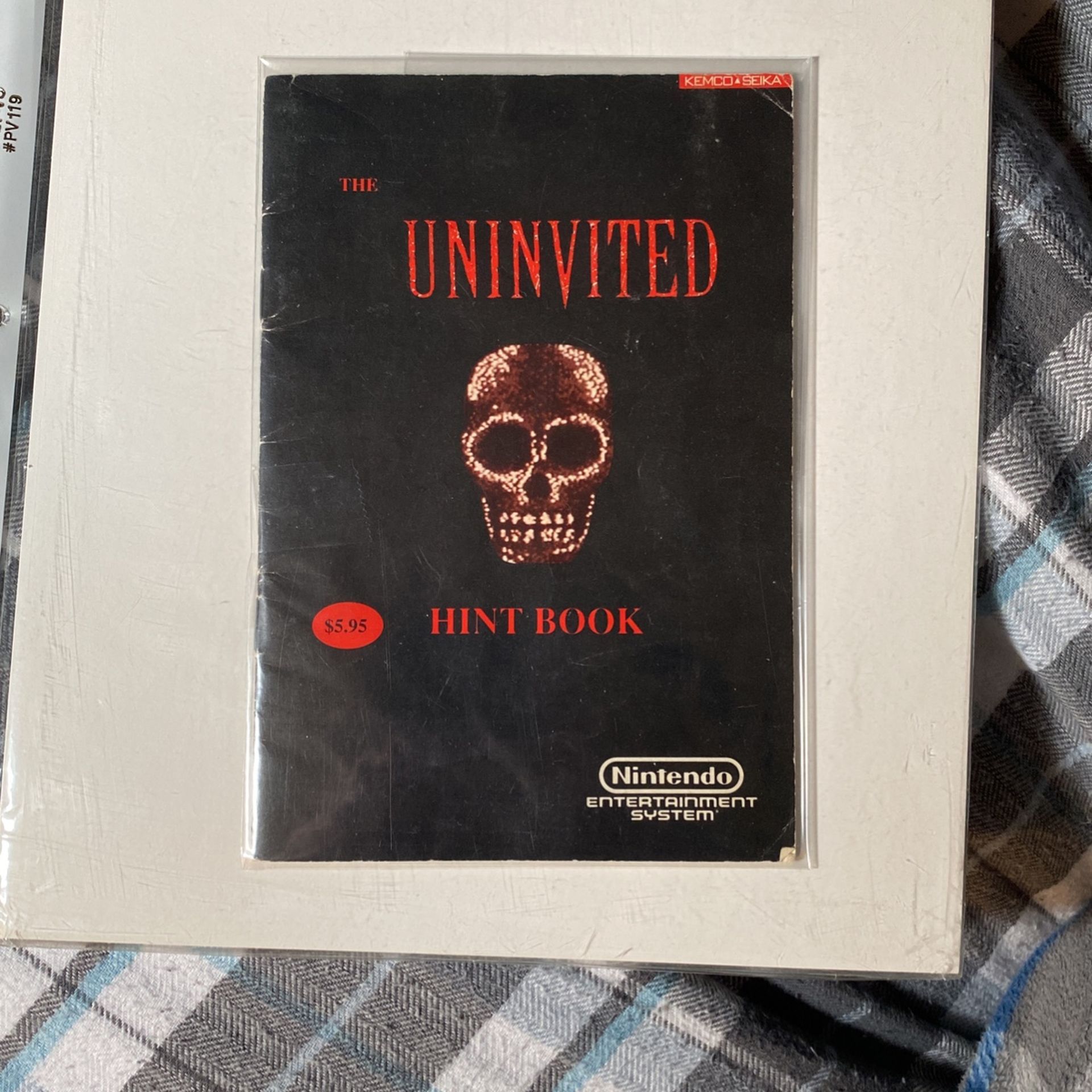 NES Uninvited Hint Book Nintendo