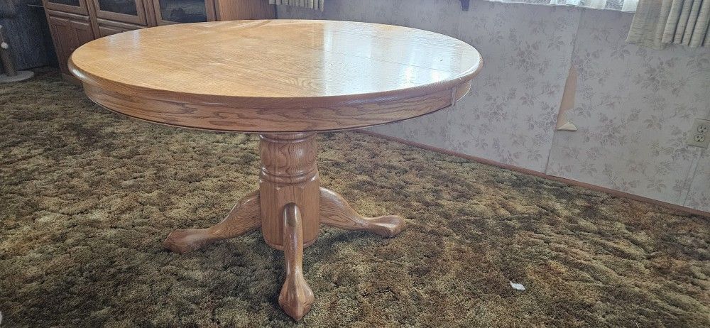 Oak Barn Solid Oak Table With Leaf 4Ft Width Without Leaf Great Condition 