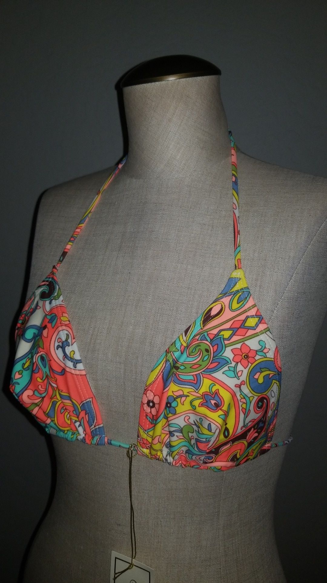 New size XS S women's designer string bikini swimsuit top by Shoshanna new