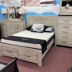 🇺🇸HUGE Ashley Furniture Blowout Sale!🇺🇸 Brand New 5PC Queen Size Platform Bedroom Set! $50 Down Takes It Home Today! 