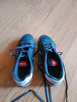 Kids boys Blue & red Reebok sneakers in good condition. Rarely used.  size 2