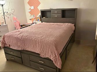 Ashley Caitbrook Queen Storage Bed + DreamCloud Mattress