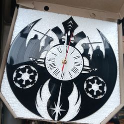 Star Wars 12" Vinyl Record Clock The Death Star