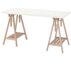 Sawhorse Desk With White Top