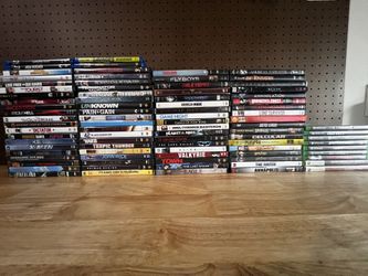 74 DVD's/ 4 Blue Ray/ 7 Xbox One games/ 2 Xbox 360 Games