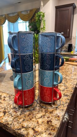 Coffee mug with stand -pair