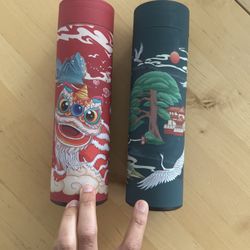 Asian Themed Stainless Steel Vacuum Sealed Tumbler 