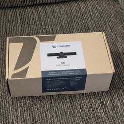 Tongveo 4X Digital Zoom 4K Webcam with Microphones and Speaker