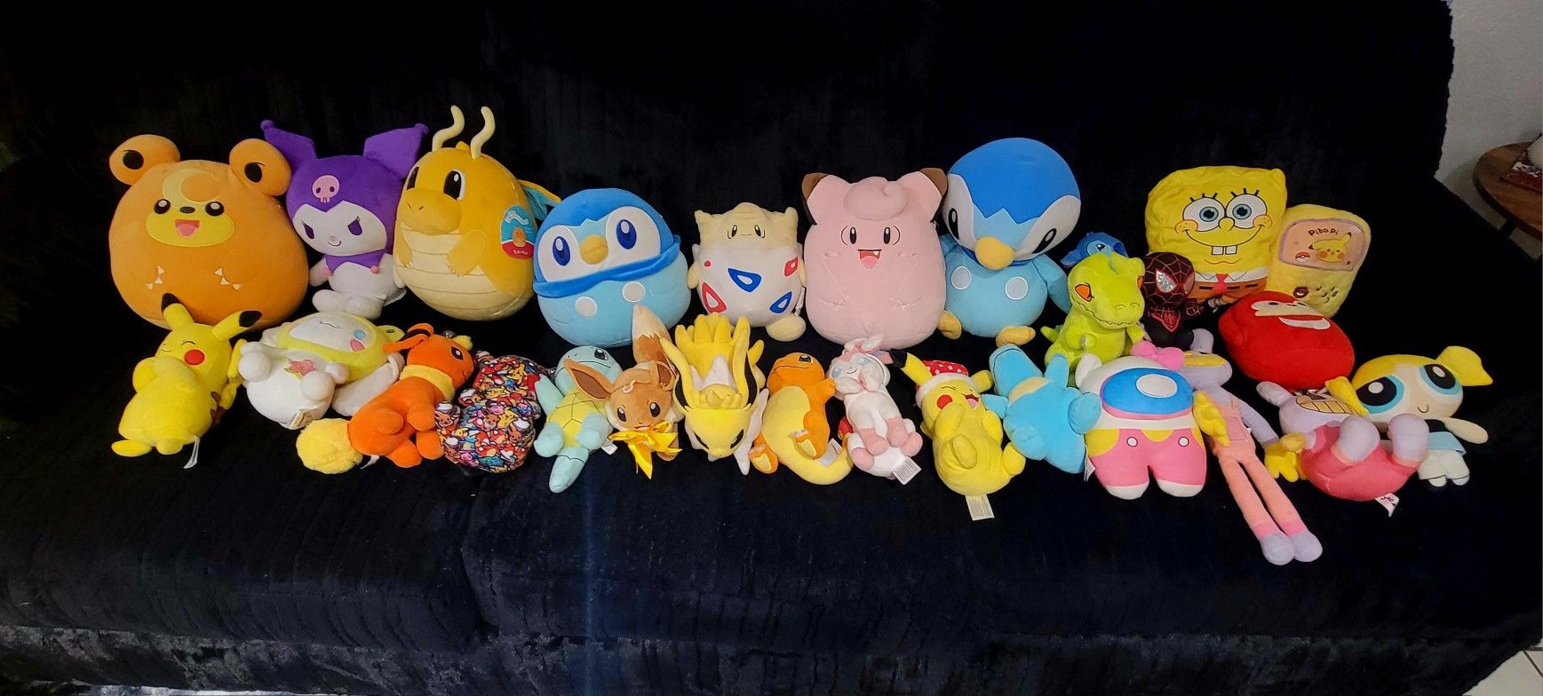 Pokemon Plush Squishmallows Dragonite Hello Kitty And More 28 Plushies Lot