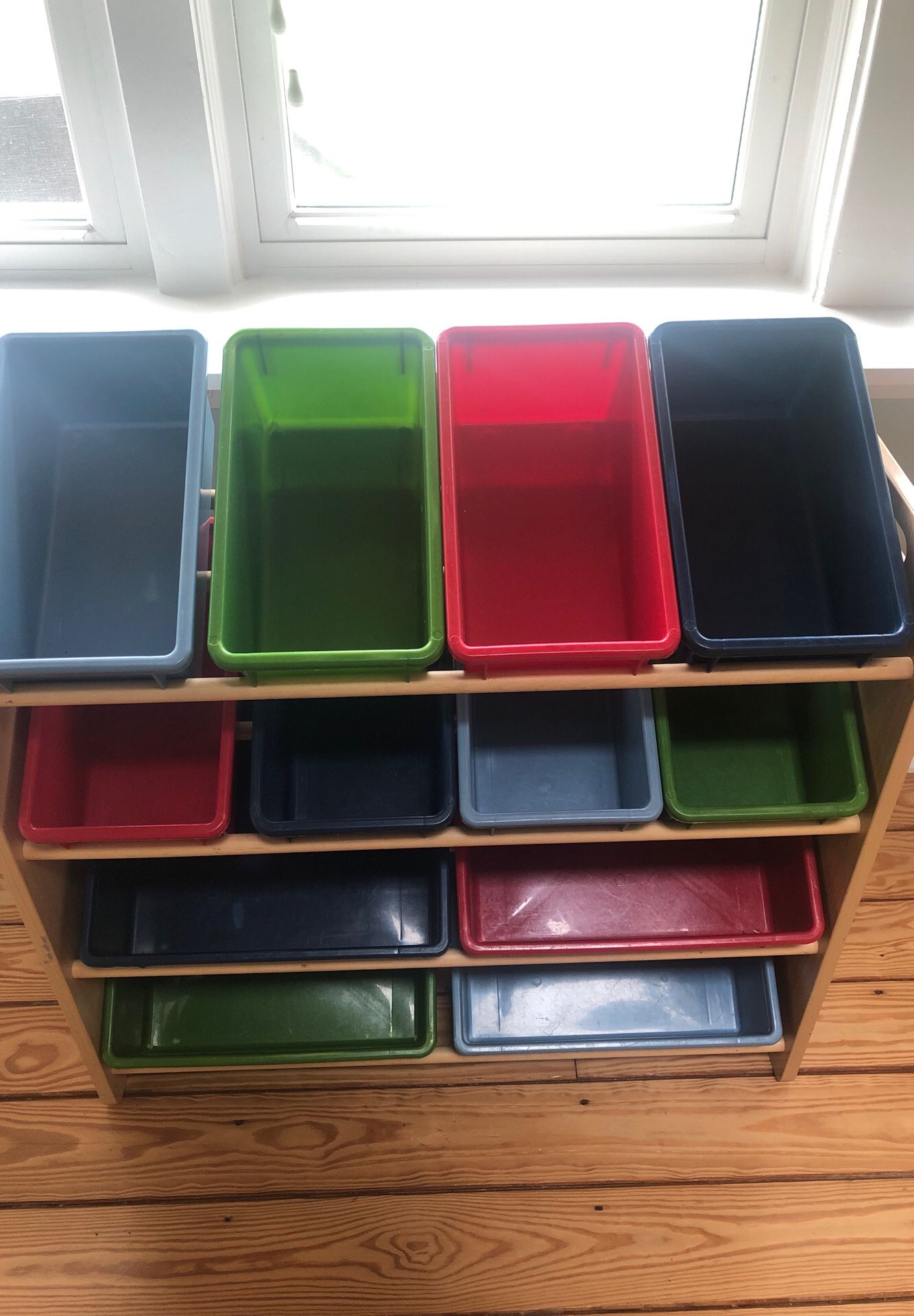 Childs storage container toy organizer