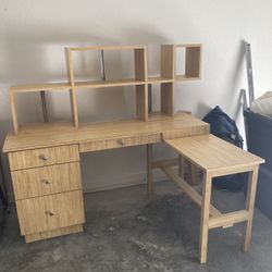 Unique Desk with Shelving Unit 