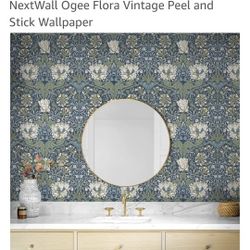 Ogee Flora Vintage Peel and Stick Wallpaper