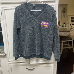 LSU Fuzzy Sweater Size Small