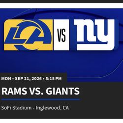 Rams Vs. Giants MNF
