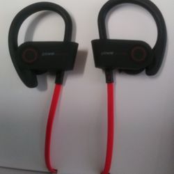 G-5. Red & Black Power3  Bluetooth Headsets.