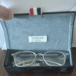 THOM BROWNE TB 107 B-GRY-SLV Matte Grey-Silver Eyeglasses
