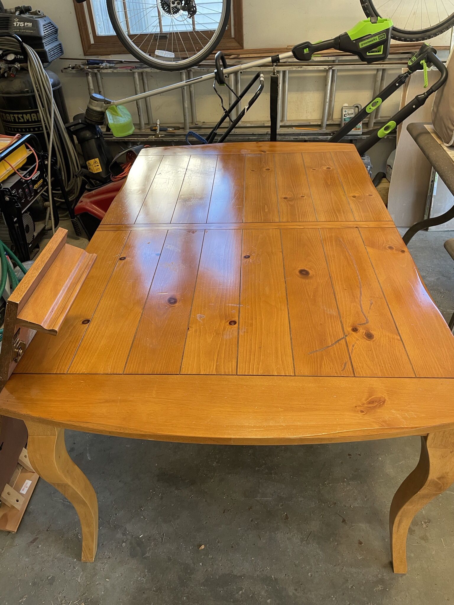 Kitchen Table 72” X 42” Plus 12” Wide Leaf