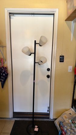3-Head Black Floor Lamp