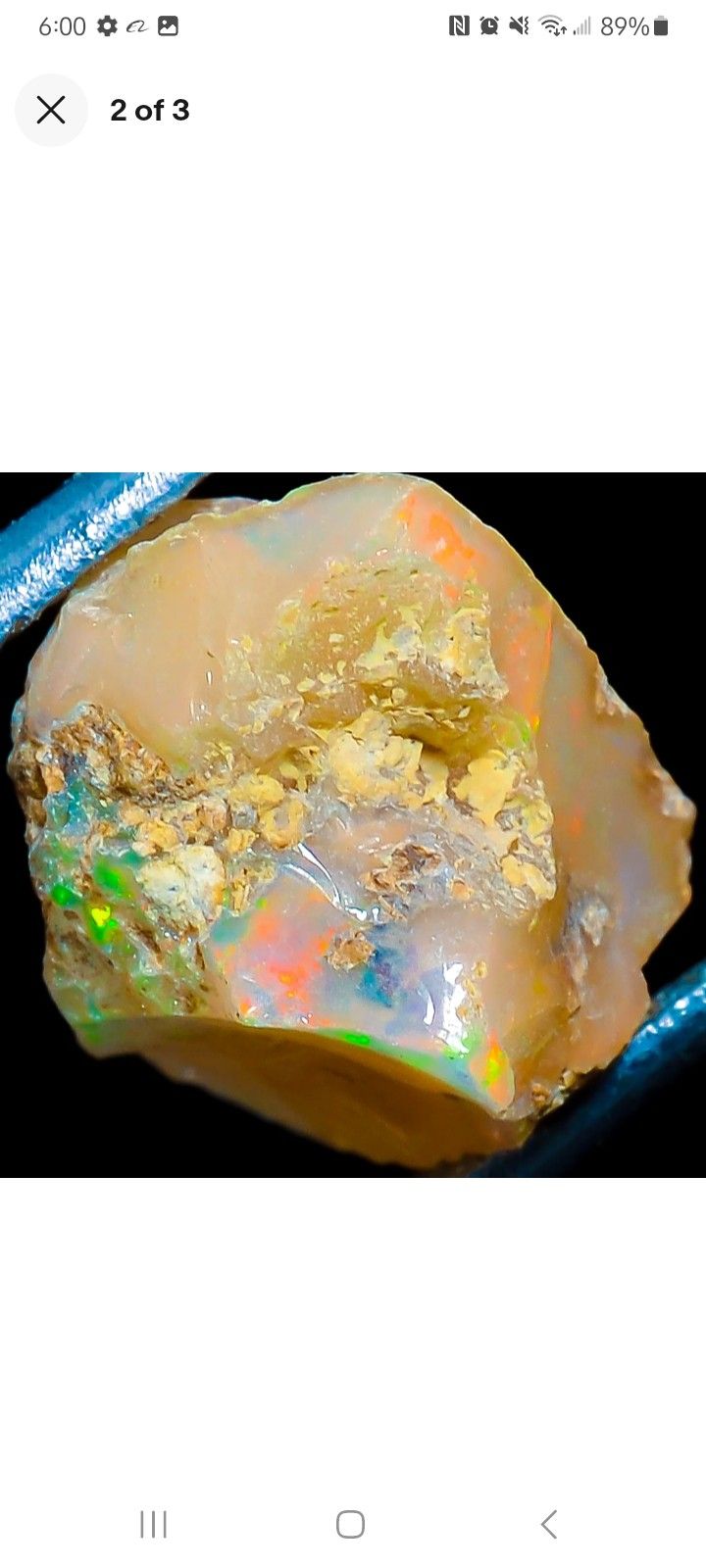 100% Natural Ethiopian Opal Rough Play Of Color Loose Gemstone 4.35Cts 13x09x9mm