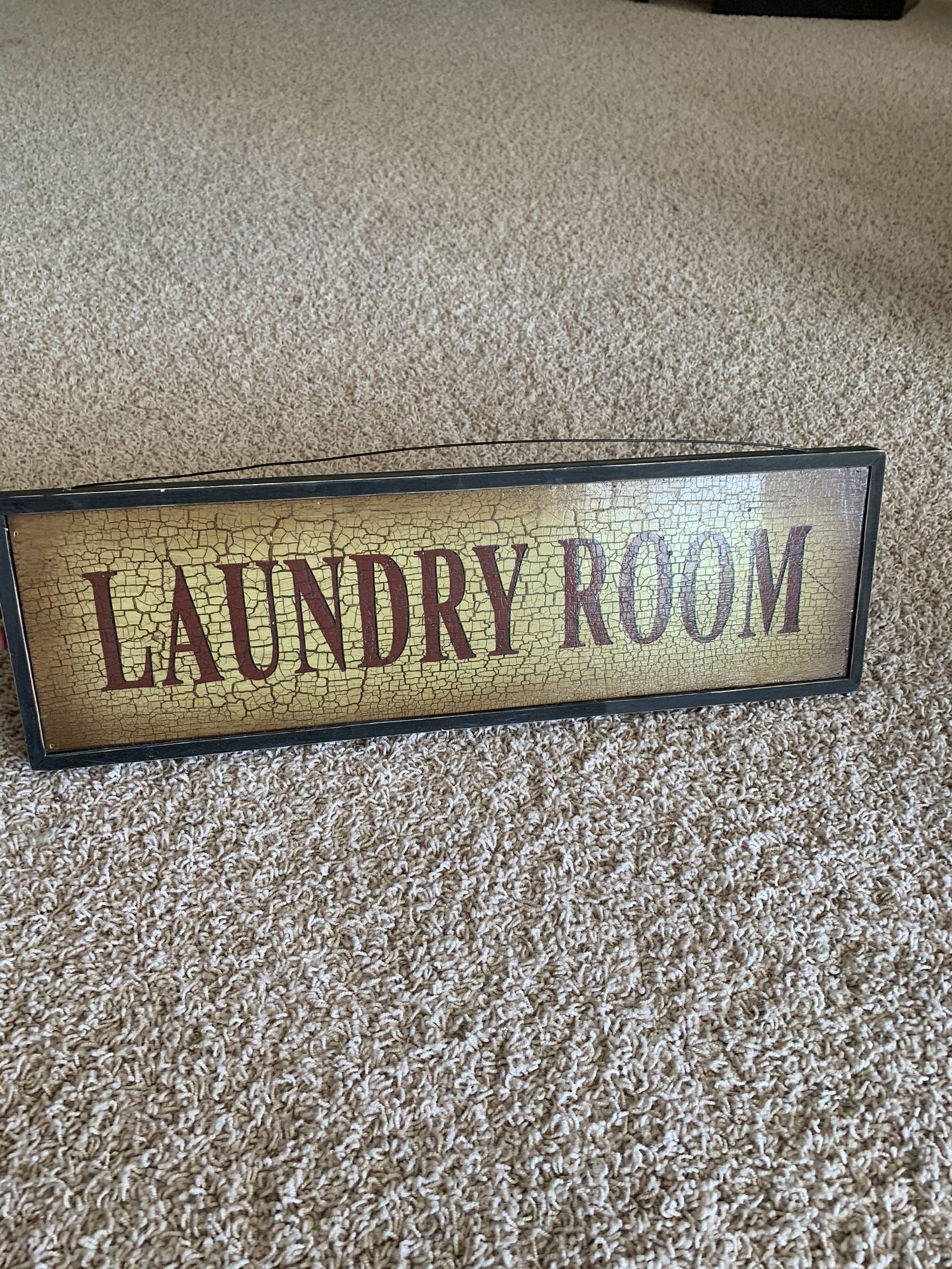 Wood Laundry Room Sign