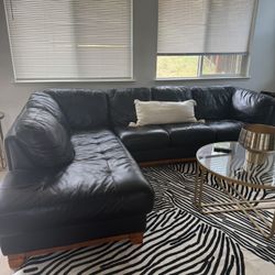 Faux Leather Sectional Sofa Couch