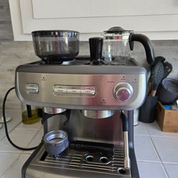 Caphalon Espresso Machine With Coffee Grinder And Milk Steamer