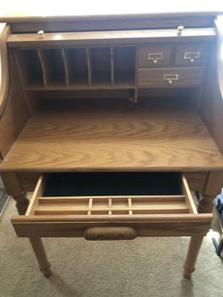 Oak Roll Up Desk 