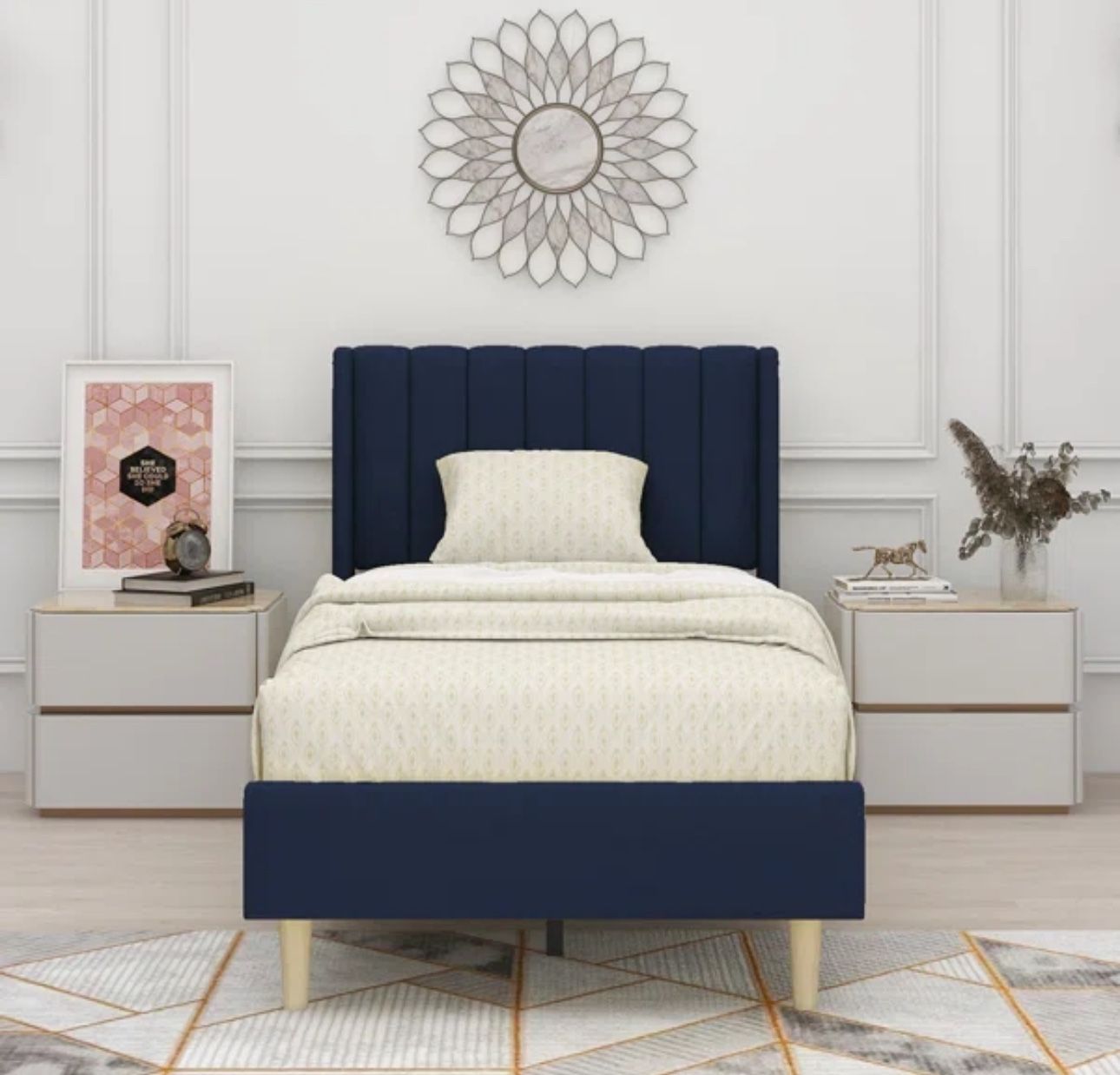 Blue Twin Bed Frame