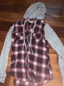 Plaid shirt and hoodie