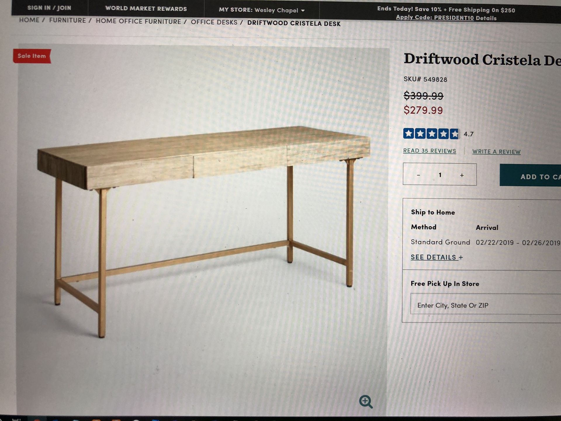 World market driftwood desk online