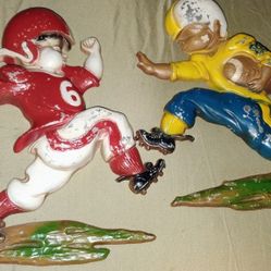 Vintage 1970's Football Plaques 