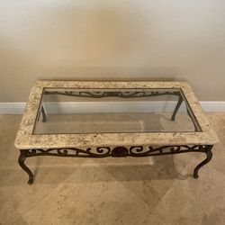 Stone and Glass Table
