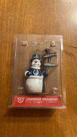 Indianapolis Colts Snowman Christmas Ornament