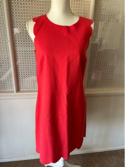 Women’s J Crew Scalloped Classic Coral Shift Dress