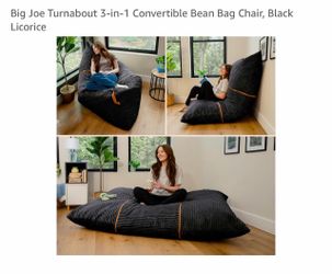 Big Joe Turnabout 3-in-1 Convertible Bean Bag Chair