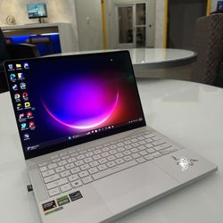 ASUS - ROG Zephyrus G14 14" OLED 3K 120Hz Gaming Laptop - AMD Ryzen 9 8945HS - 32GB LPDDR5X - NVIDIA GeForce RTX 4070 - 1TB SSD - Platinum White 
