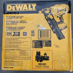 Dewalt 20V MAX XR Lithium-Ion Cordless Brushless 2-Speed 21° Plastic Collated Framing Nailer with 4.0Ah Battery and Charger DCN21PLM1
