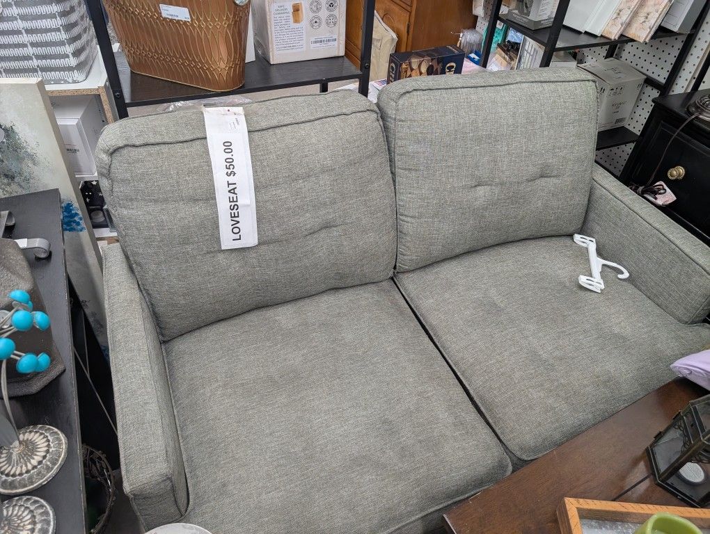 Gray Loveseat 