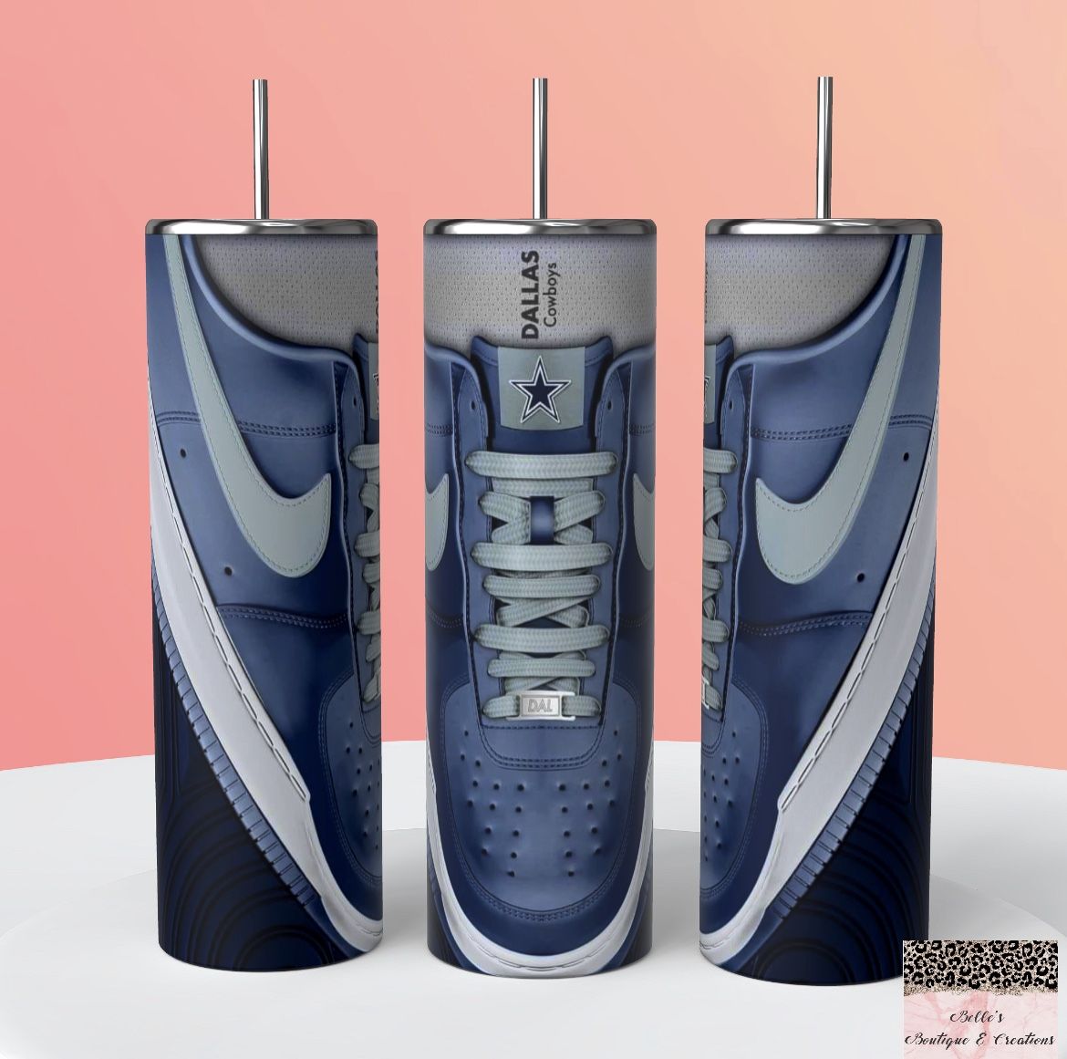 Dallas Cowboys Football Nike Shoe Tumbler