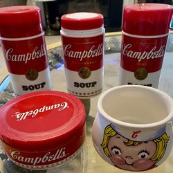 Campbells Soup Containers (Set Of 5)