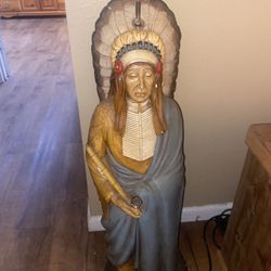 Antique Native American Lamp Stand 