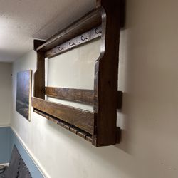 Wood Wall Shelf Organizer 