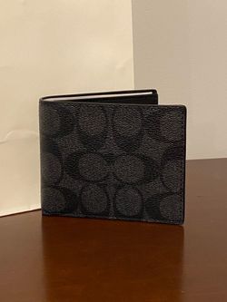 COACH Wallet Charcoal Black