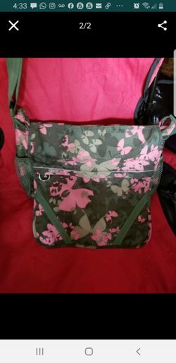 Book Green and Pink Bag Butterfly Design
