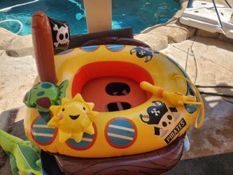Pool toddlers float pirate ship